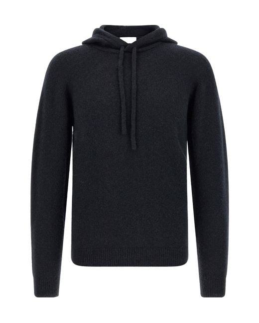 Roberto Collina Blue Hooded Sweater for men