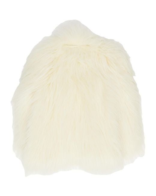 Gucci Natural Long-Sleeved Fur Coat
