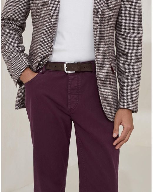 Brunello Cucinelli Red Logo Patch Straight Leg Jeans for men