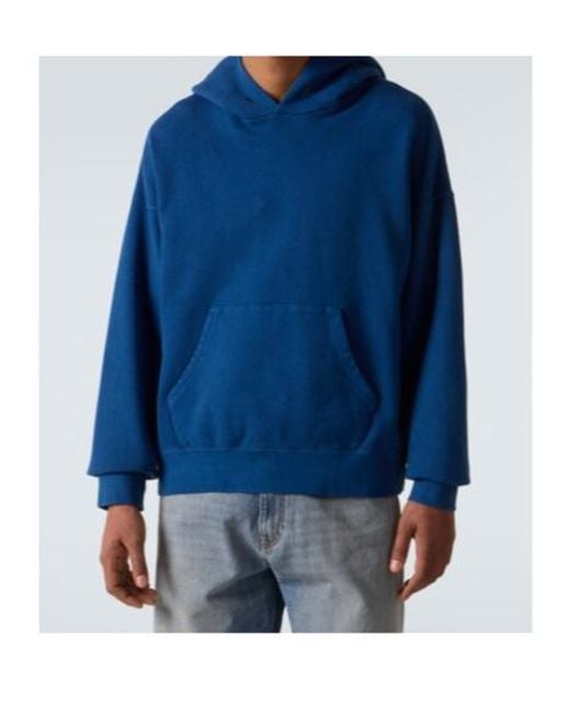 Visvim Blue Cotton Jersey Hoodie for men