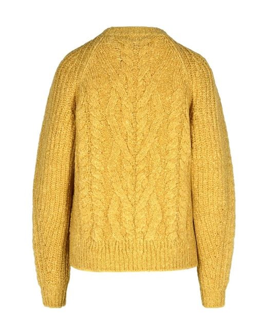 Isabel Marant Yellow Crewneck Long-Sleeved Jumper