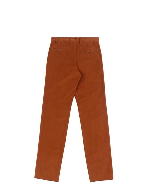 Paul & Shark Brown Straight Casual Pants for men