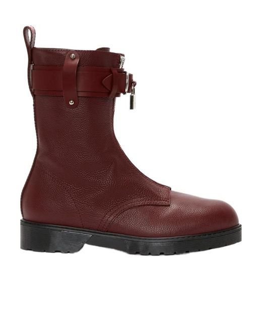 J.W. Anderson Brown Padlock Details And Ankle Boots
