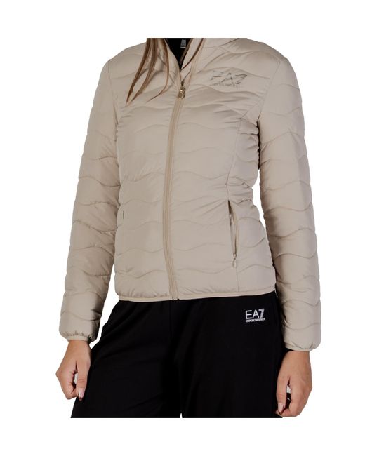 EA7 Natural High-Necked Cotton Jacket