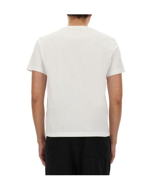Neil Barrett White Graphic-Printed Crewneck T-Shirt for men