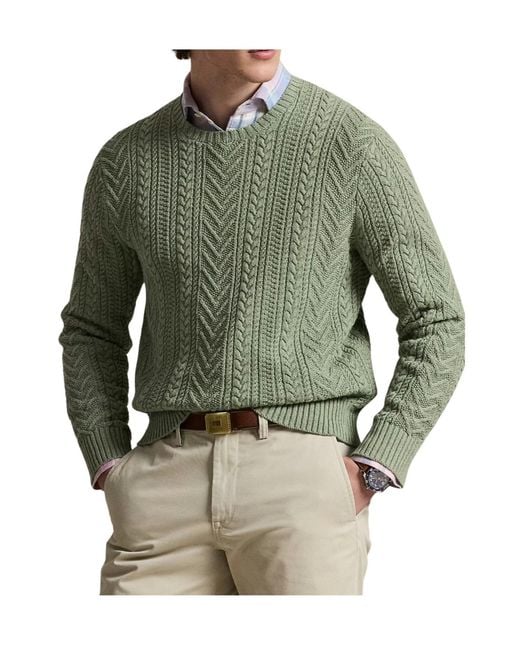 Polo Ralph Lauren Green Long-Sleeve Knit Top for men