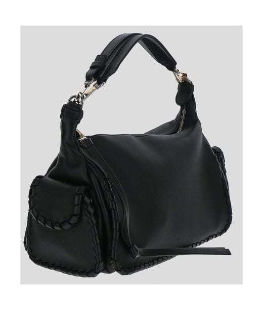 Chloé Black Chloé Nahir Zipped Shoulder Bag