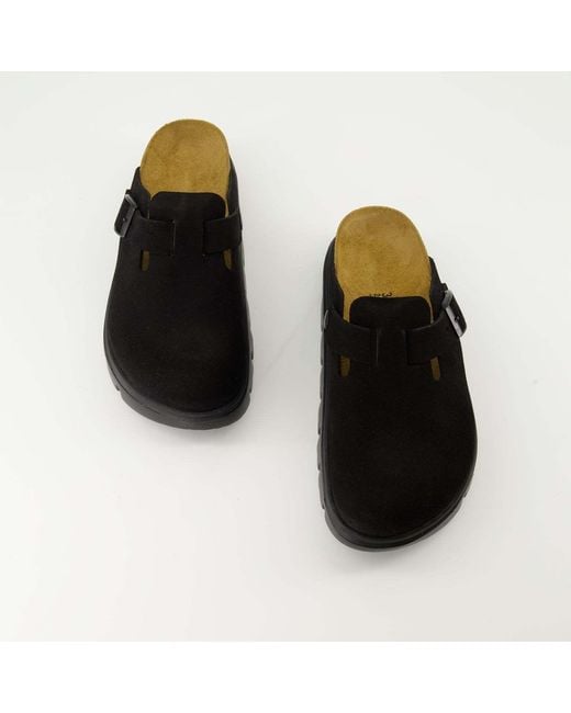 Birkenstock Black Boston Chunky Slip-On Clogs