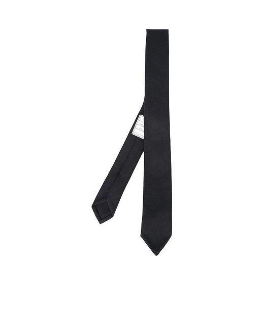 Thom Browne Black Classic Pointed Tie for men