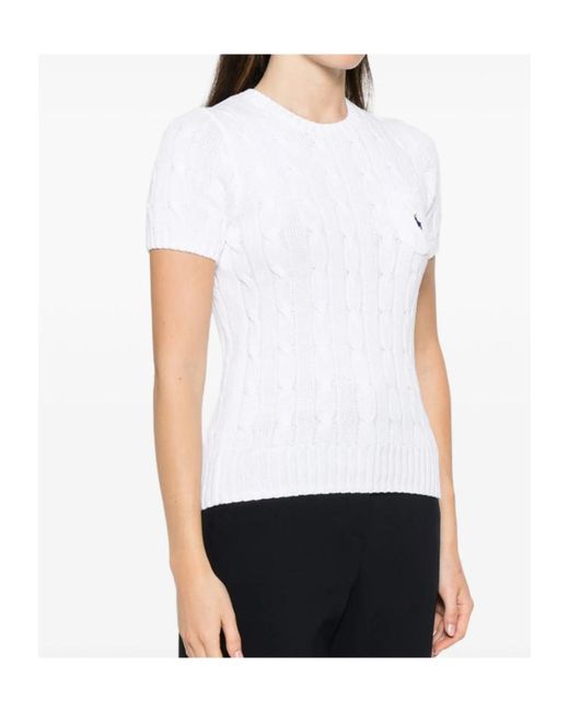 Polo Ralph Lauren White Short-Sleeved Crewneck Jumper