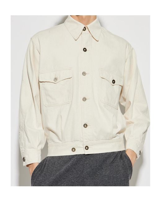 Maison Margiela White Distressed Denim Jacket for men