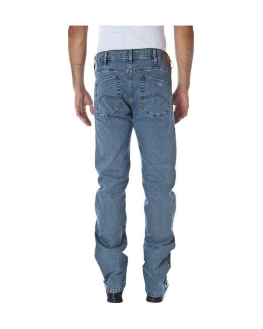 Armani Jeans Blue Logo Jeans for men