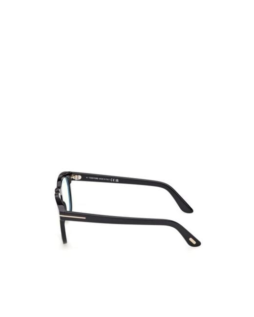 Tom Ford White Eyewear Round Frame Glasses for men