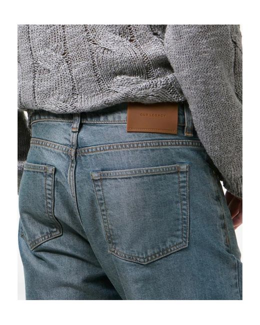 Our Legacy Blue Belt Loop Jeans for men