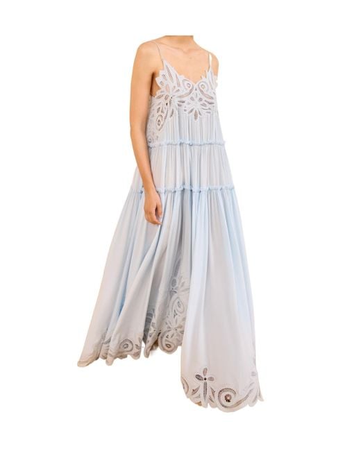 Ulla Johnson White Filippa Lace Applique Gown