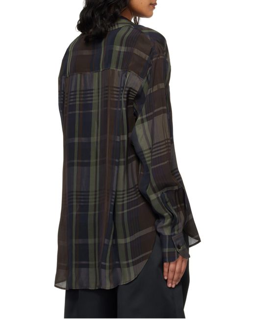 Frankie Shop Black Peri Sheer Button-Up Shirt