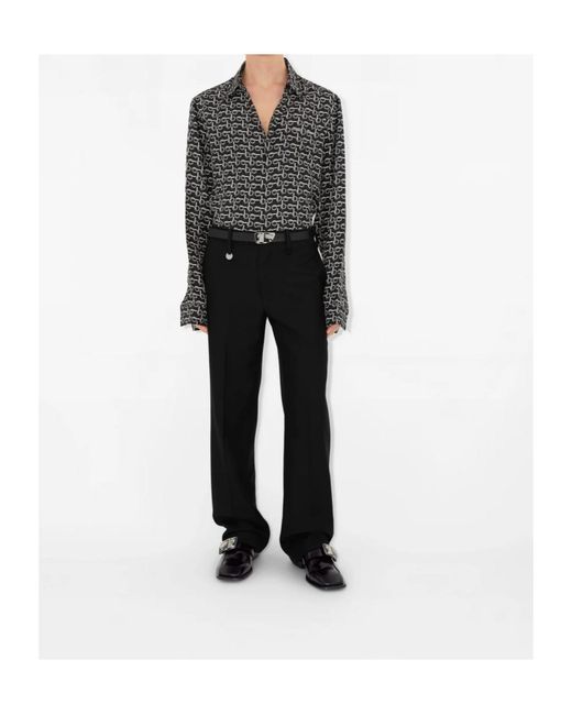 Burberry Gray B-Line Allover Graphic Printed Shirt for men