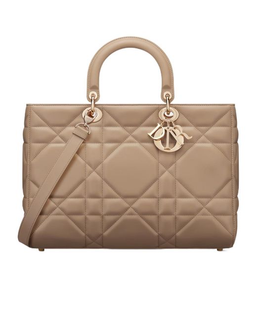 Dior Natural Large Lady D-Sire Bag