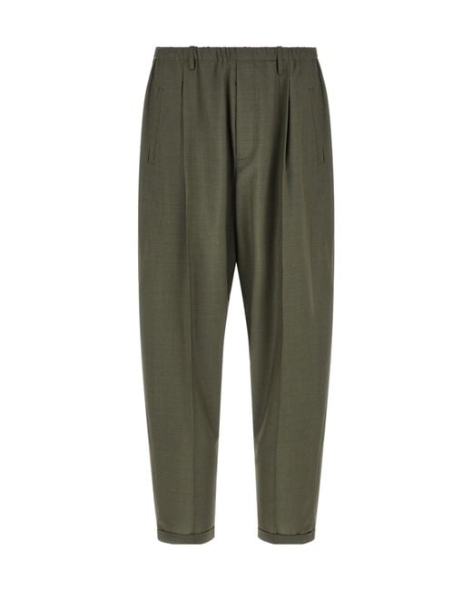Magliano Green People's Pleated Tapered Pants for men