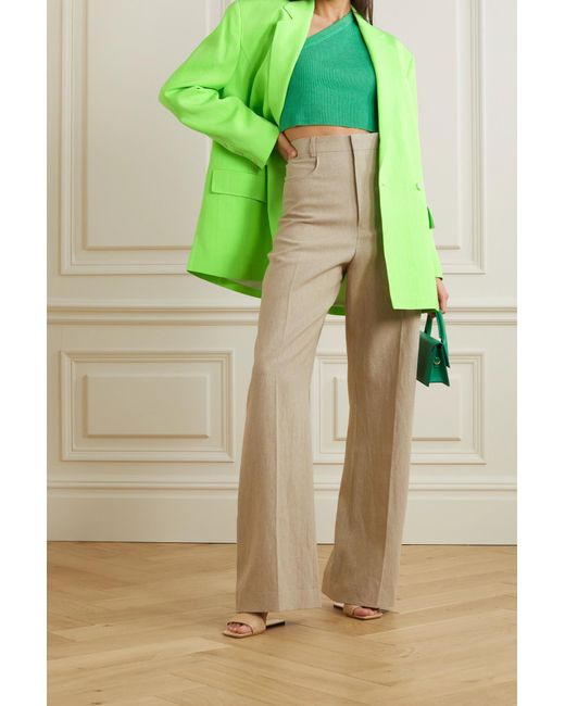 Jacquemus Green Double-Breasted Suit Jacket