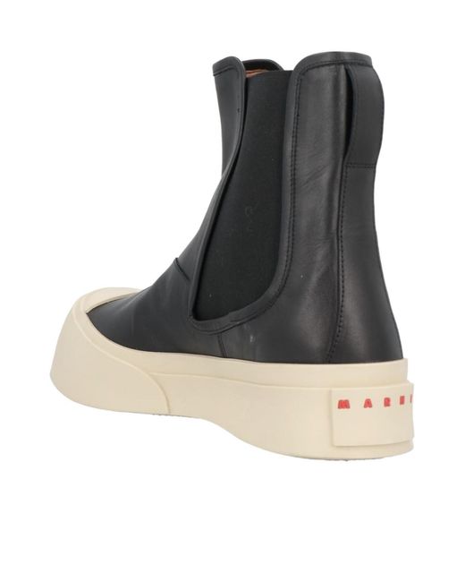 Marni Black Minimalist Chelsea Boots