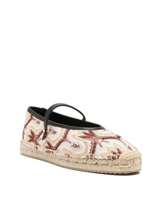 Missoni White Patterned Strappy Espadrilles