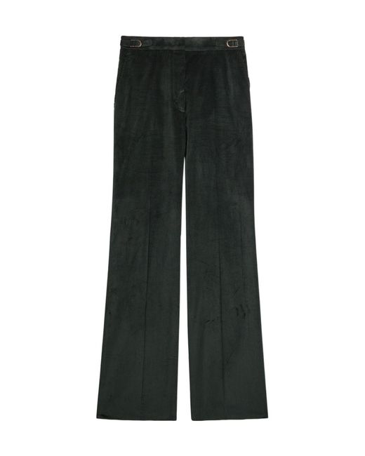 Gabriela Hearst Black Vesta Straight-Leg Corduroy Trousers