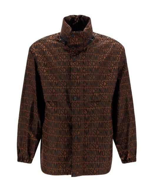 Moschino Brown Long-Sleeved Casual Jacket for men