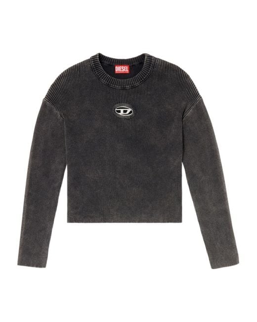 DIESEL Black M-Anchorex Logo-Detail Sweater