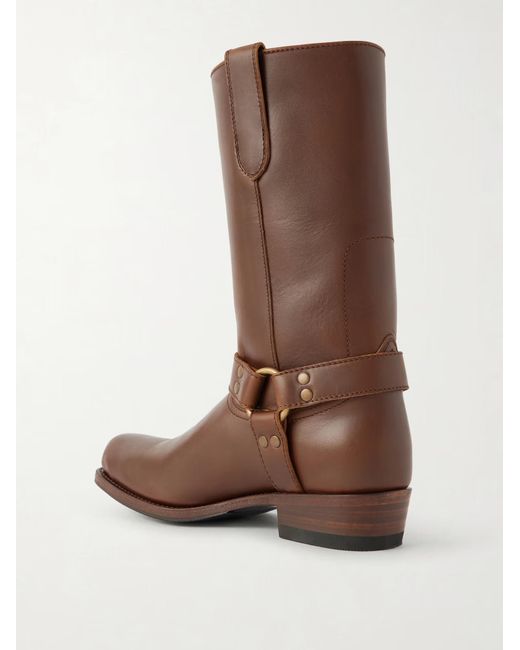 Polo Ralph Lauren Brown Leather Biker Boots