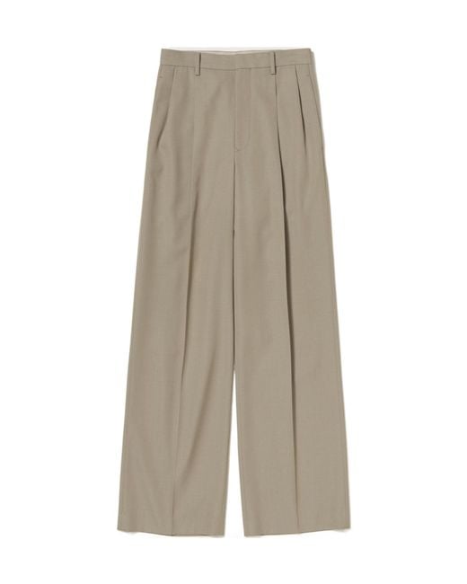 Auralee Gray Casual Pants With Belt Loops