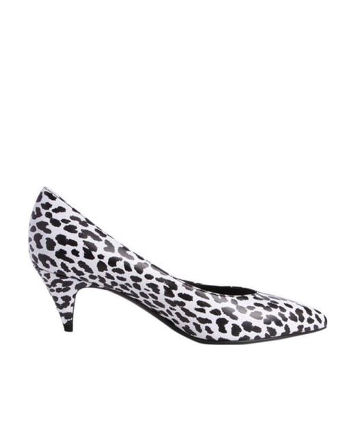 Saint Laurent White Leopard High Heels