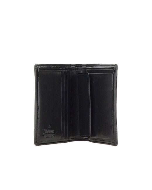 Vivienne Westwood Black Orb-Logo Wallet