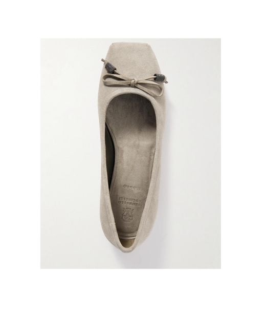Brunello Cucinelli Multicolor Square Toe Ballet Flats