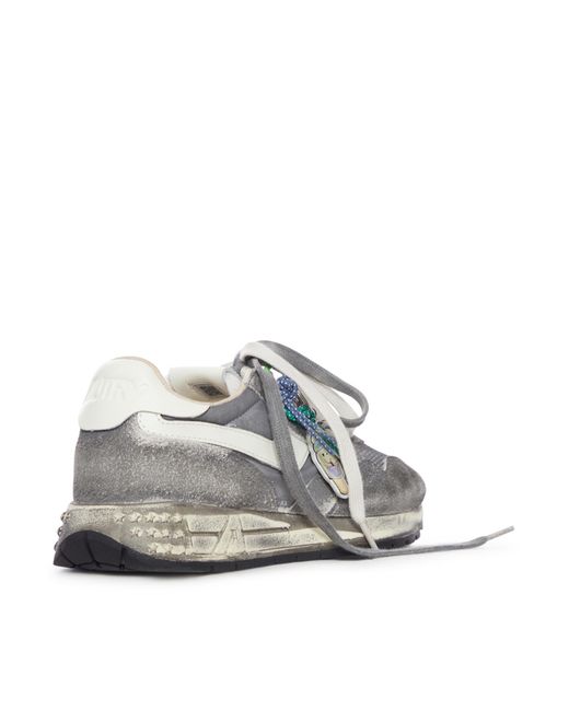 Autry Gray Reelwind Super Vintage Lace-Up Sneakers