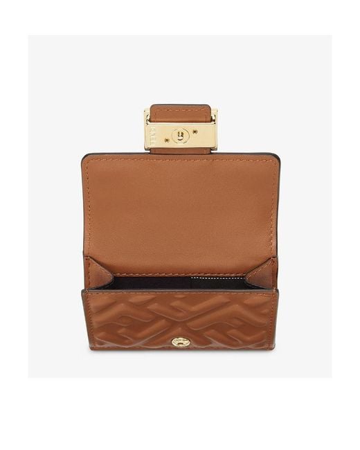 Fendi Brown F Is Embossed Wallet