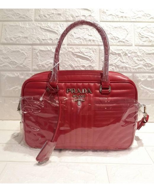 Prada Red Logo Shoulder Bag