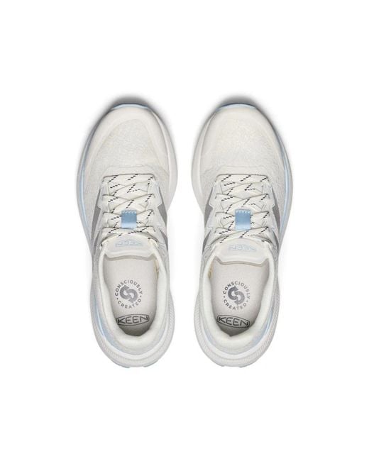 Keen White Mesh Lace-Up Running Shoes