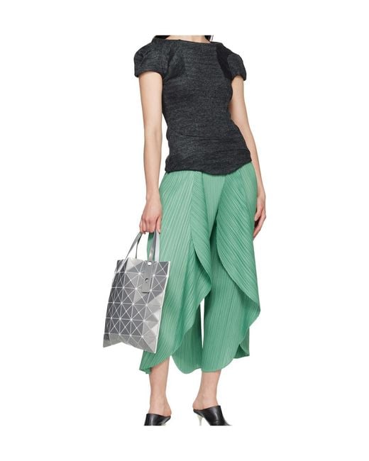 Issey Miyake Gray Lucent Metallic Tote Bag