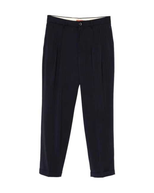 Barena Blue Drapier Pleated Trousers for men