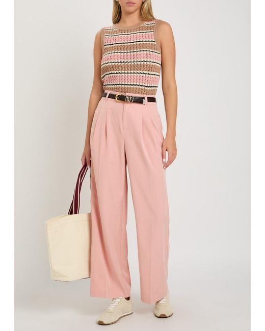 Varley Pink Comfortable High-Waisted Trousers