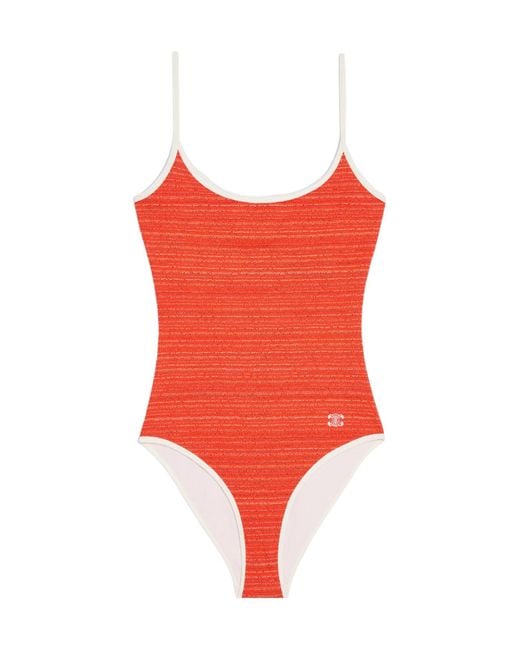 Céline Red Swimsuit