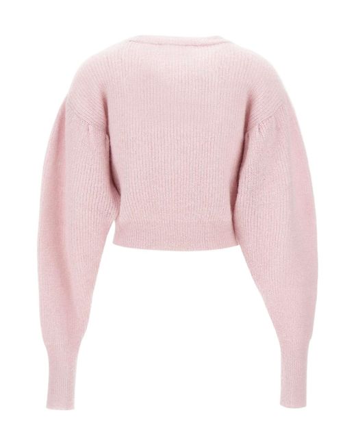 ROTATE BIRGER CHRISTENSEN Pink Cropped Jumper