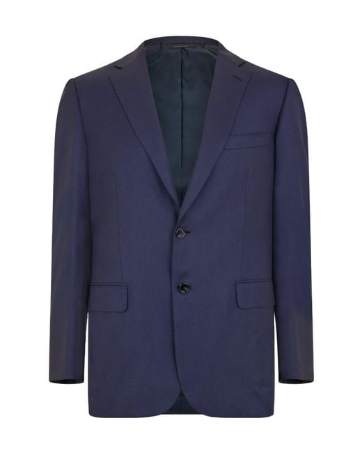 Brioni Blue Notchedlapel Blazer for men