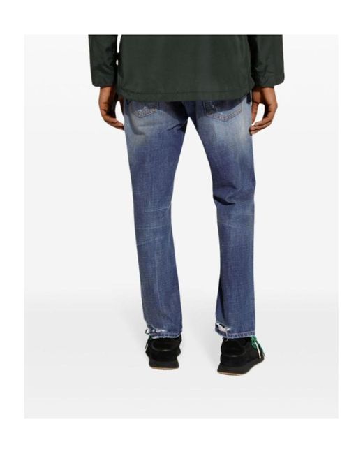 Dolce & Gabbana Blue Belt-Loop Jeans for men