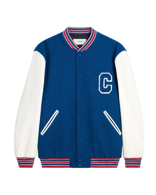 Céline Blue Varsity Jacket