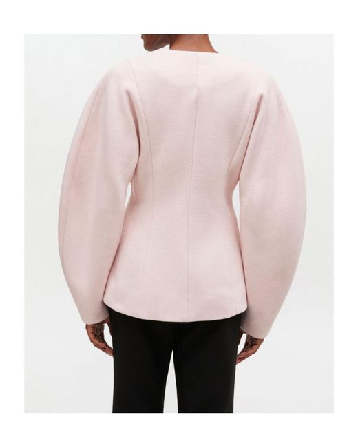 Ganni Pink V-Neck Jacket