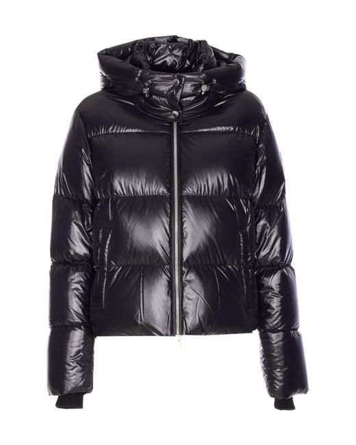 Moose Knuckles Black Padded Removable-Hood Jacket