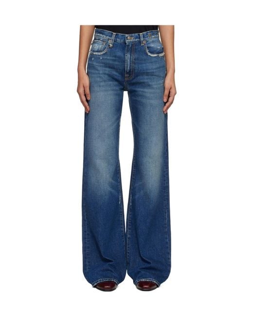 R13 Blue Jane's Belt Loop Jeans