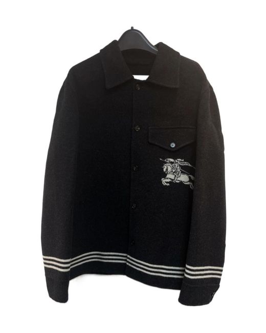 Burberry Black Ekd Motif Long Sleeved Jacket